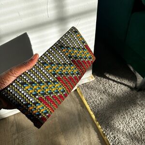 Colorful Woven Clutch